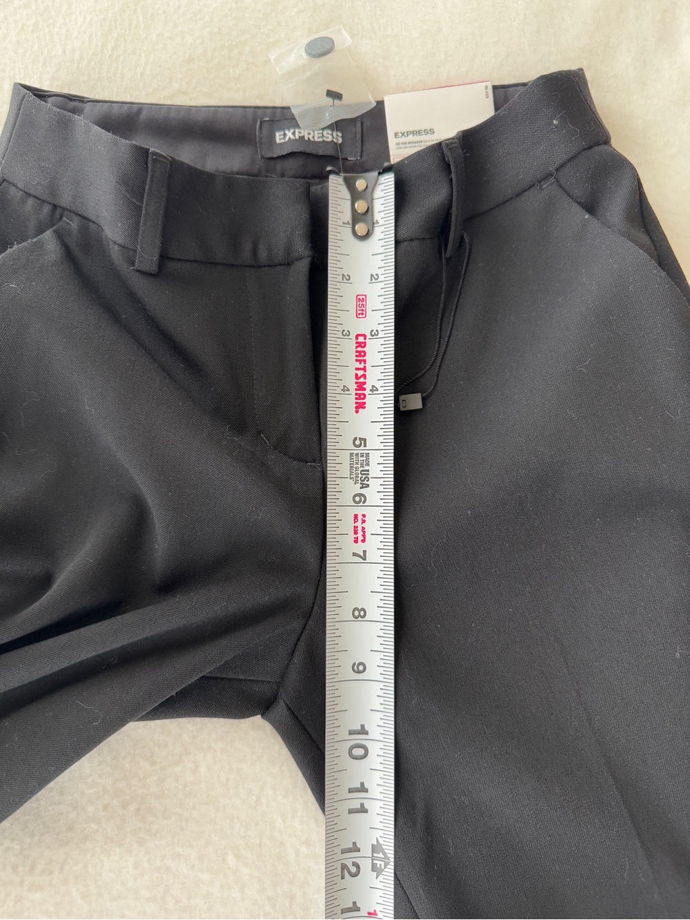 Express Columnist Barely Boot Mid Rise Trousers Black Size 00L NWT - Picture 4 of 6